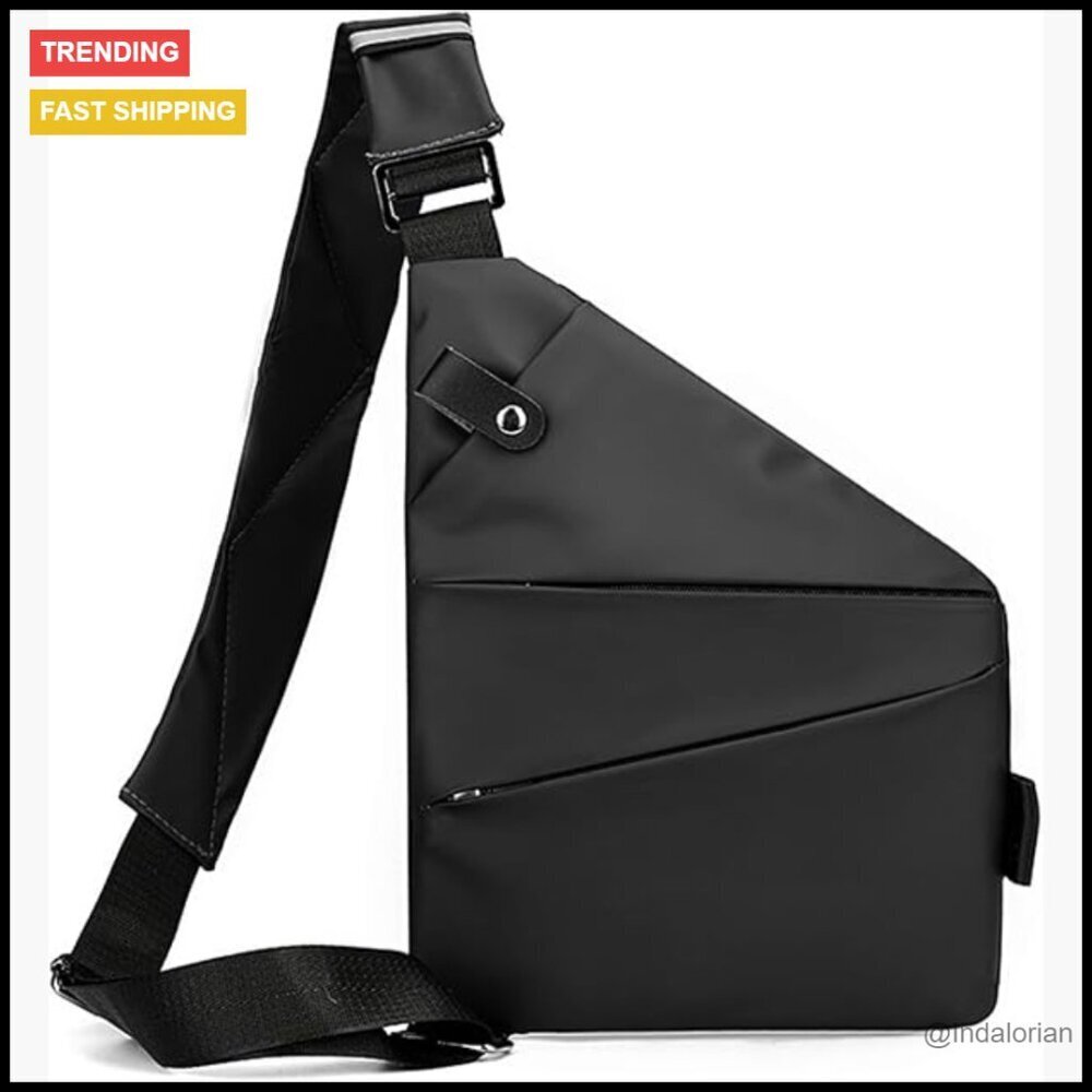 Anti Theft Travel Sling Bag Adjustable Strap Waterproof Leather Crossbody Bag